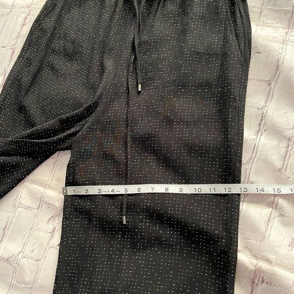 Eileen Fisher Morse Code Print Wide-Leg Crop Pants Small Lagenlook Loungewear - Picture 8 of 11